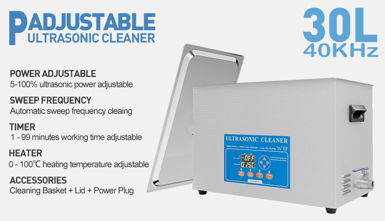 30L Ultrasonic Cleaner Adjustable Power