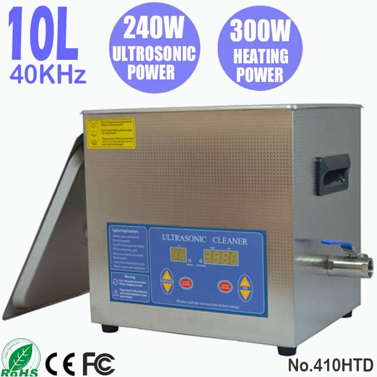 410HTD 10L Portable Digital Heated Ultrasonic Cleaner Anonkia