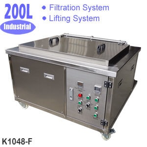 200L Automated Ultrasonic Cleaner with Filtration System